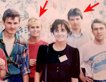 1st meeting at the Berlin Wall in 1990 - @richard_edwards