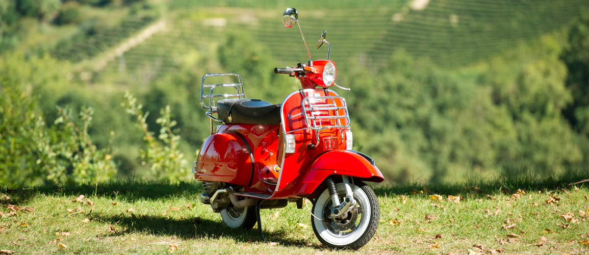 Vespa in the Roero