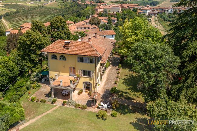 Located on it's own hill with views of vineyards, Alps and the Langhe hills