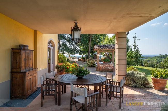 Located on it's own hill with views of vineyards, Alps and the Langhe hills