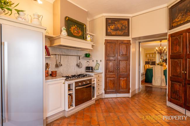 Located on it's own hill with views of vineyards, Alps and the Langhe hills