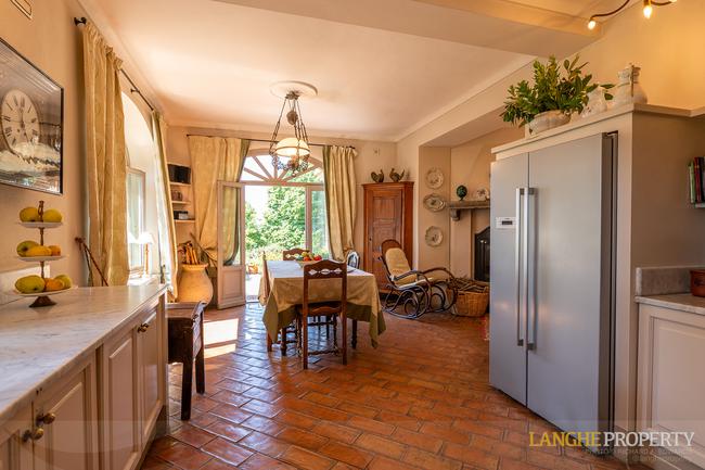 Located on it's own hill with views of vineyards, Alps and the Langhe hills