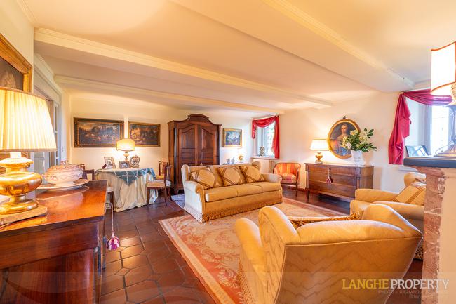 Located on it's own hill with views of vineyards, Alps and the Langhe hills