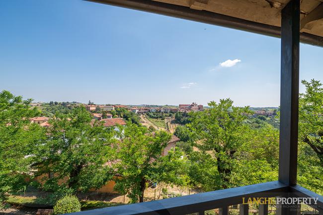 Located on it's own hill with views of vineyards, Alps and the Langhe hills