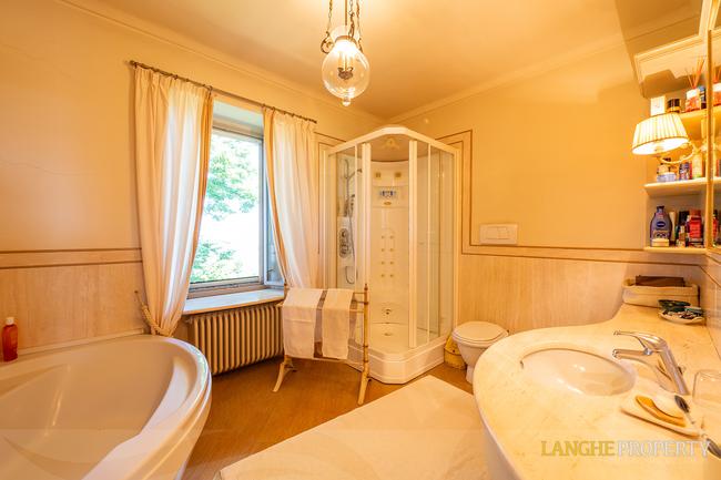 Located on it's own hill with views of vineyards, Alps and the Langhe hills