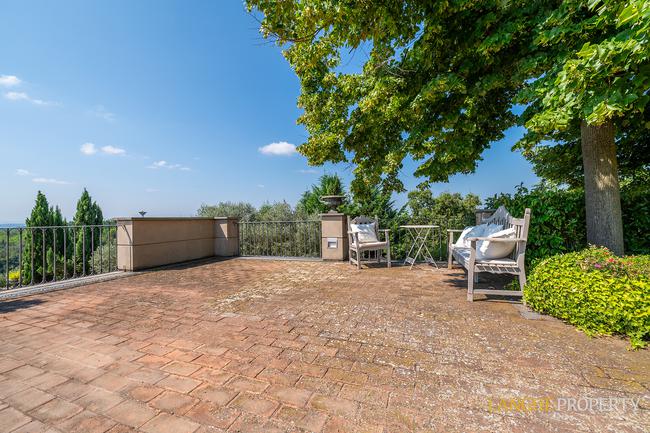 Located on it's own hill with views of vineyards, Alps and the Langhe hills
