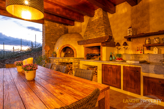 Luxury fully restored Langhe-stone farmhouse