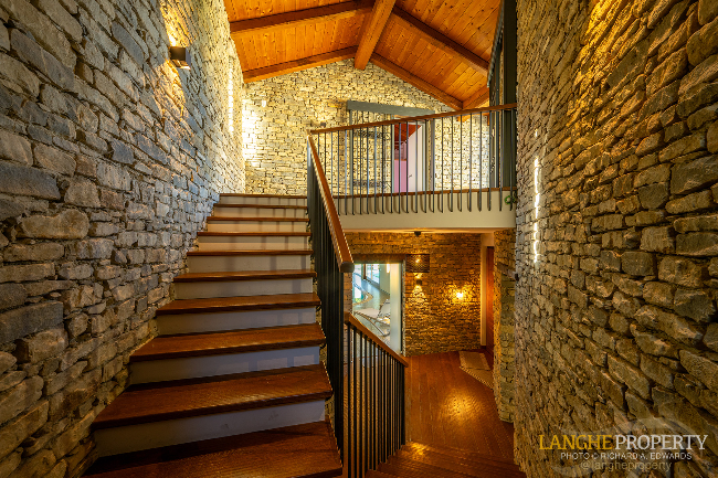 Luxury fully restored Langhe-stone farmhouse