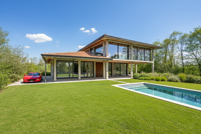 'Shell' villa in stunning location close to Alba