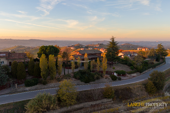 Barbaresco villa with stunning view of vineyards and Alps