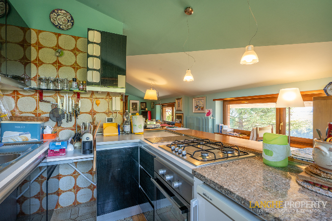 Barbaresco villa with stunning view of vineyards and Alps