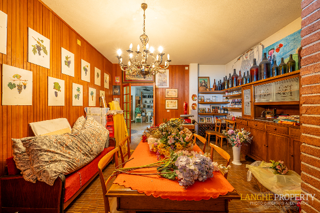 Barbaresco villa with stunning view of vineyards and Alps